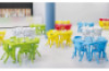Butterfly square table - red