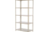 Metal unit with reinforced shelves