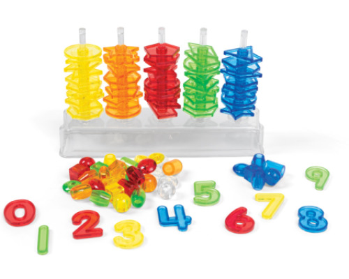 Abacus with transparent shapes