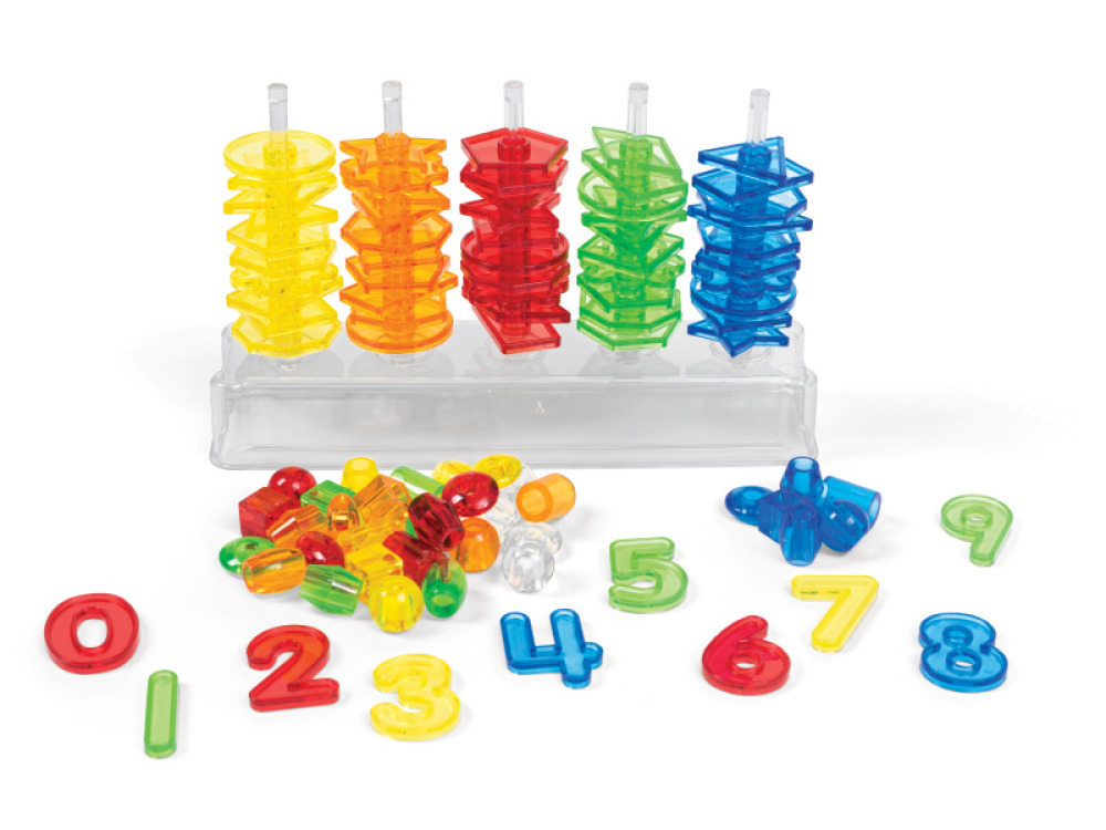 Abacus with transparent shapes