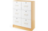 Prima. White chest of drawers - beech