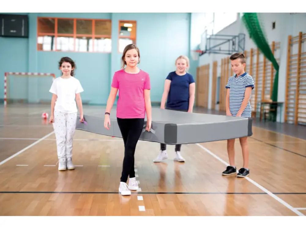 Gym mat with reinforced corners 20 cm. Grey