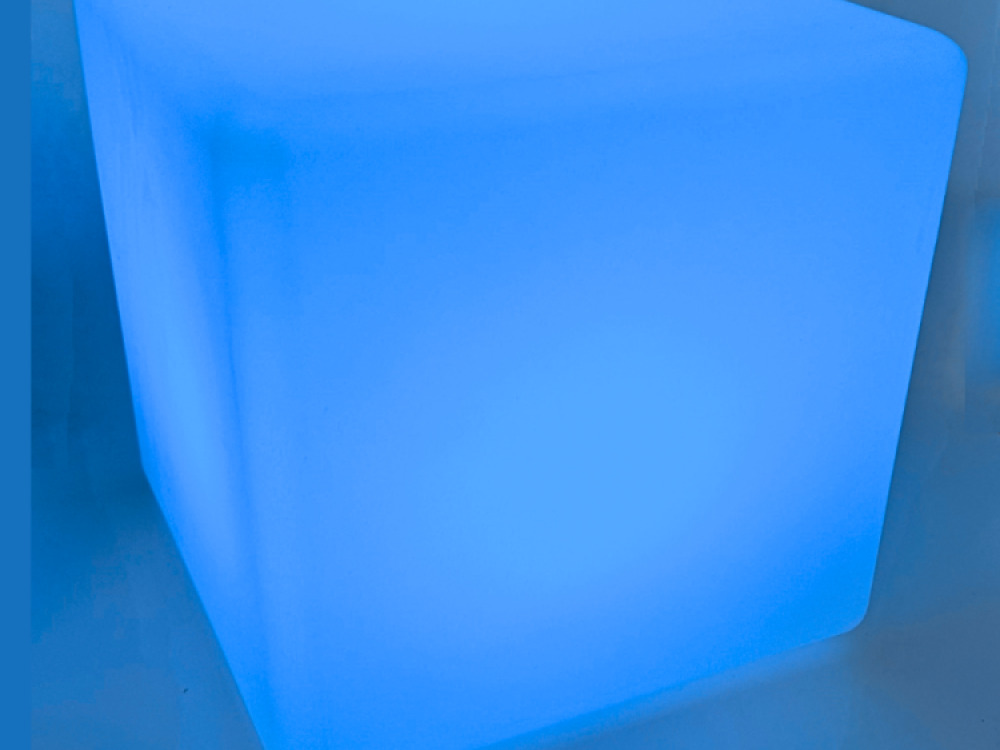 Colour changing Cube stool 40cm
