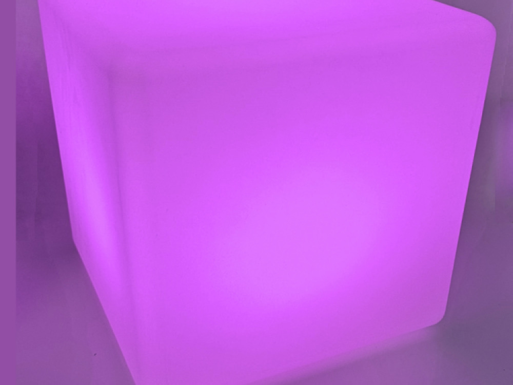 Colour changing Cube stool 40cm
