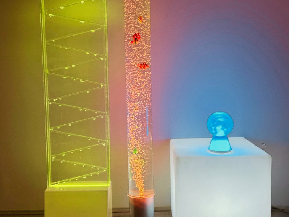 Colour changing Cube stool 40cm