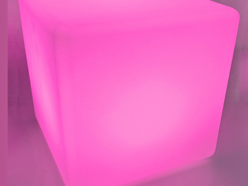 Colour changing Cube stool 40cm