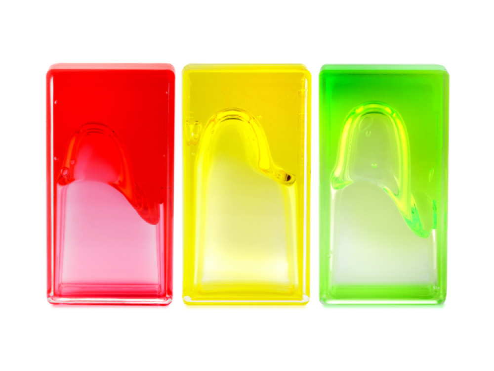 Fidget Ooze Tube (3x Rectangle) Yellow, Red and Green