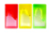 Fidget Ooze Tube (3x Rectangle) Yellow, Red and Green