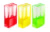 Fidget Ooze Tube (3x Rectangle) Yellow, Red and Green