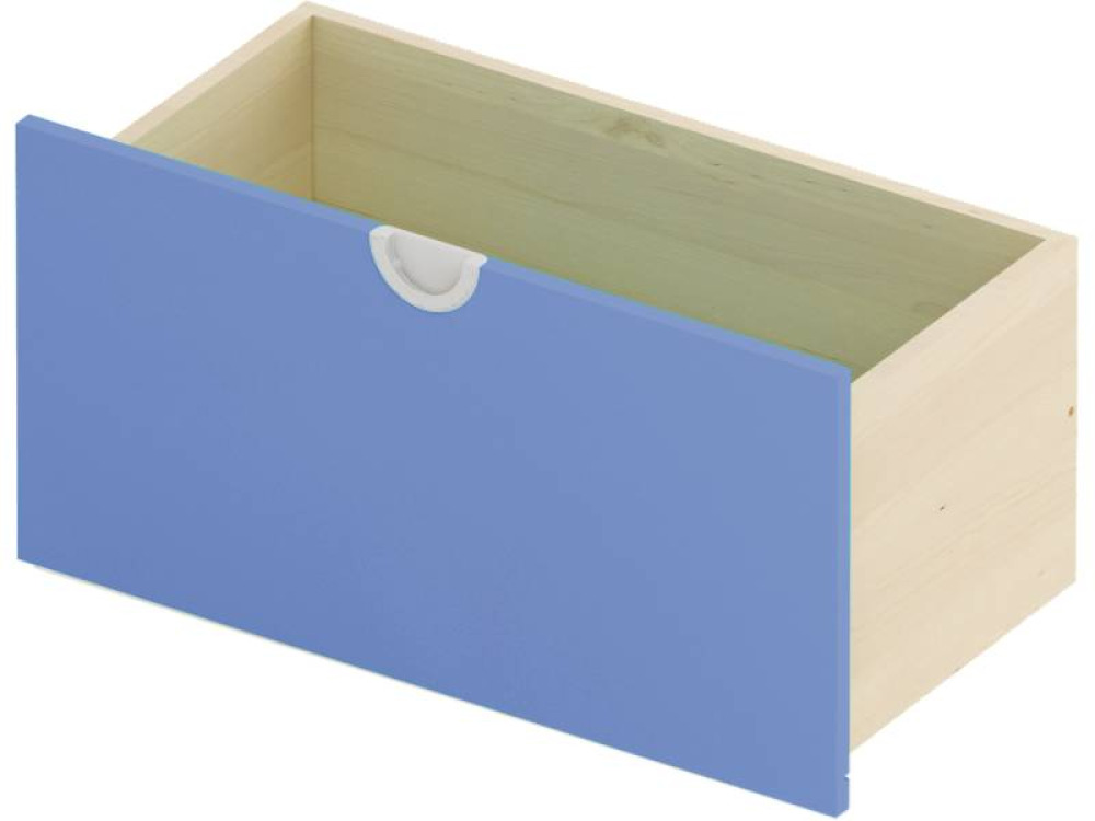 Cubo drawer. Wide, high. Azure blue