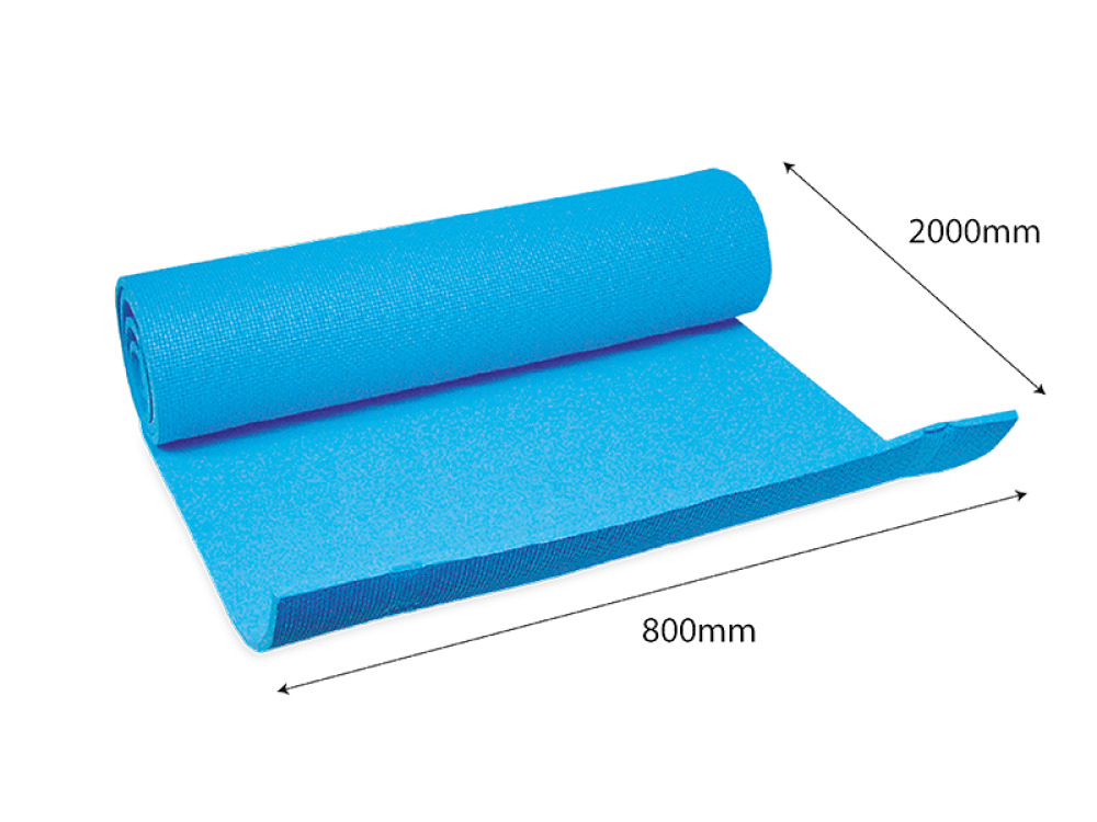 Wide gymnastic mat. Blue
