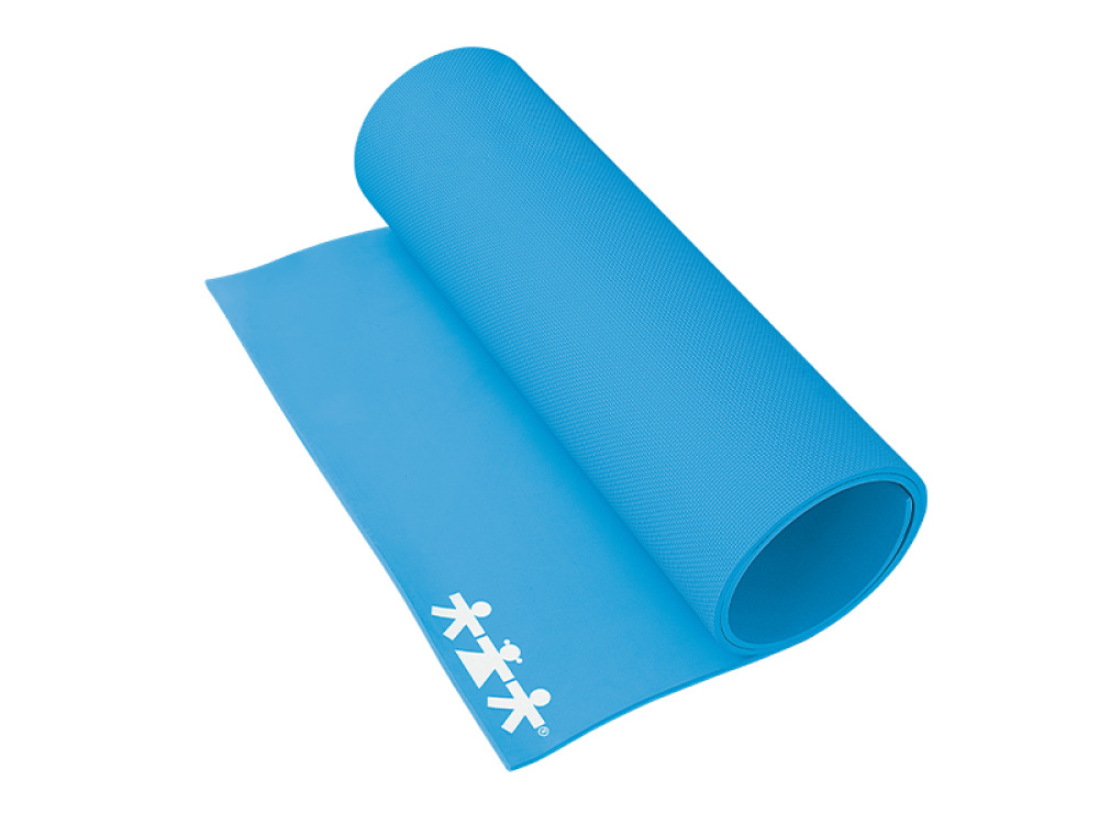 Wide gymnastic mat. Blue