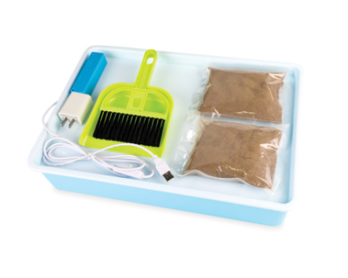Illuminated mini sandbox with sensory sand