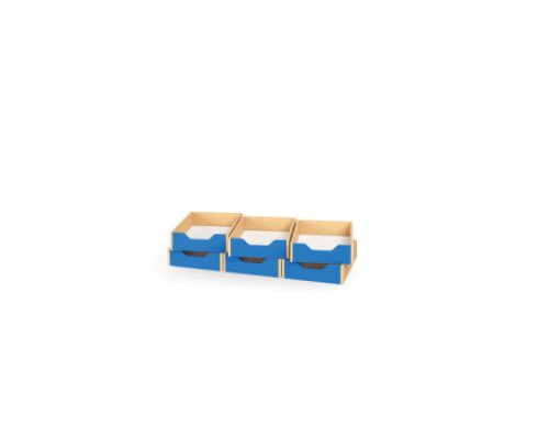 6 - small wooden trays - Blue