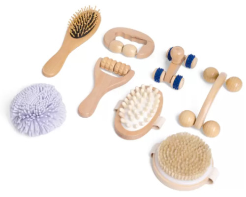 Wooden massage and stimulation set