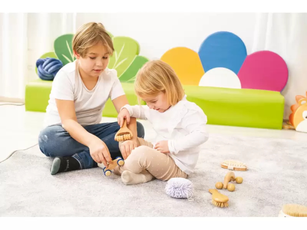 Wooden massage and stimulation set