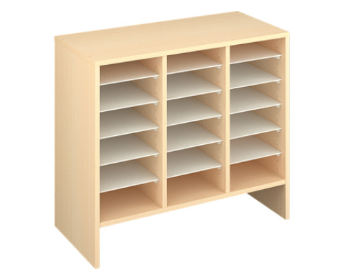Storage Unit M with compartments - Beech
