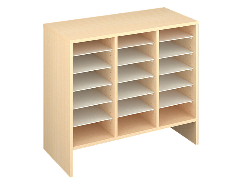 Storage Unit M with compartments - Beech