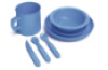 Melamine dish set for 5 children blue