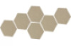 Hexagonal acoustic wall panel - Beige