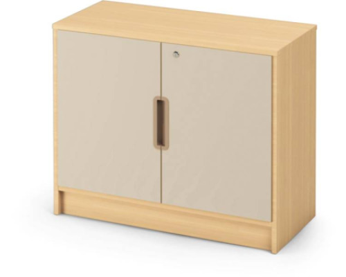 Storage Unit 92 with shelves and doors + lock - Sand - M