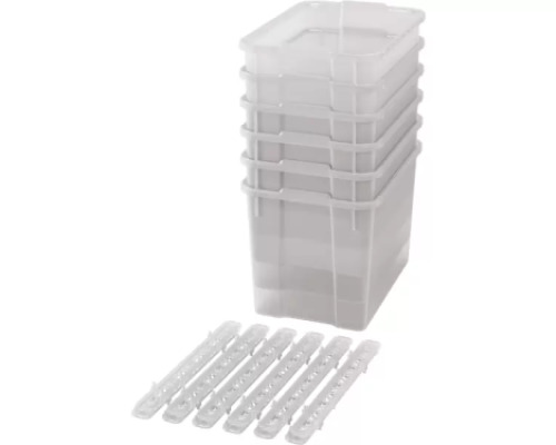 Extra large plastic containers with runners - transparent - 06