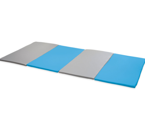 Foldable gymnastics mat 4-part. Sea-grey
