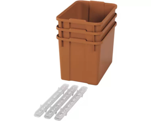 Extra large plastic containers with runners - eco sienna - 03