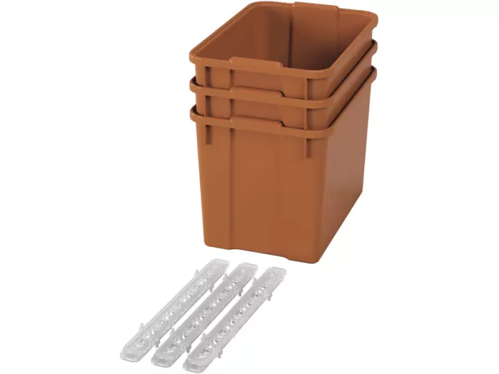 Extra large plastic containers with runners - eco sienna - 03