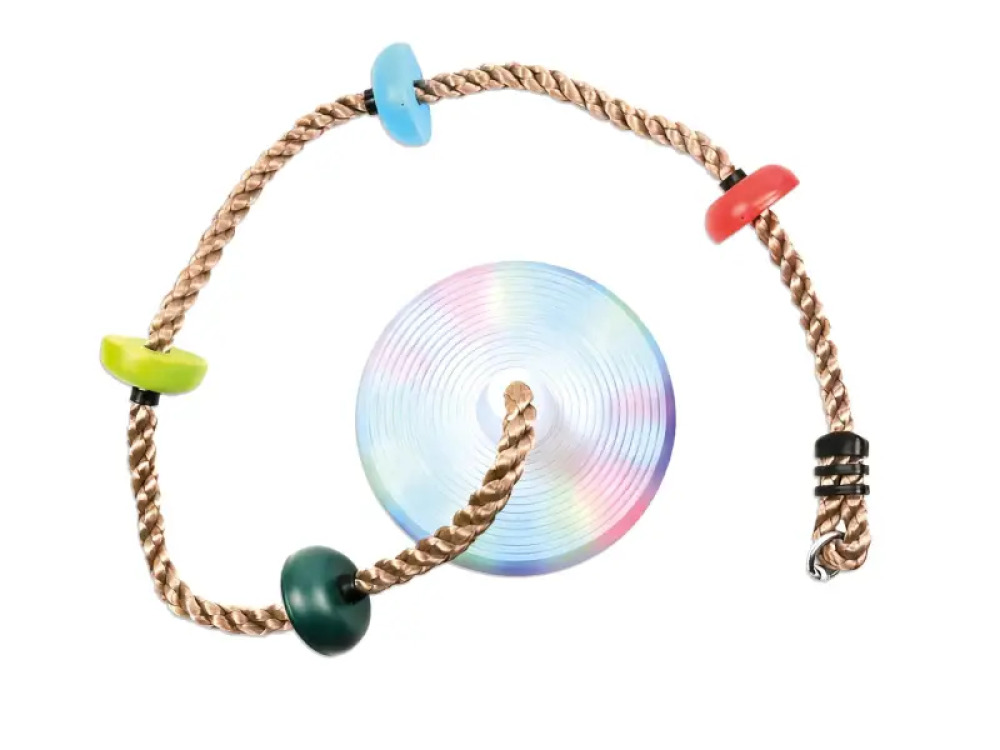 Light swing with climbing rope