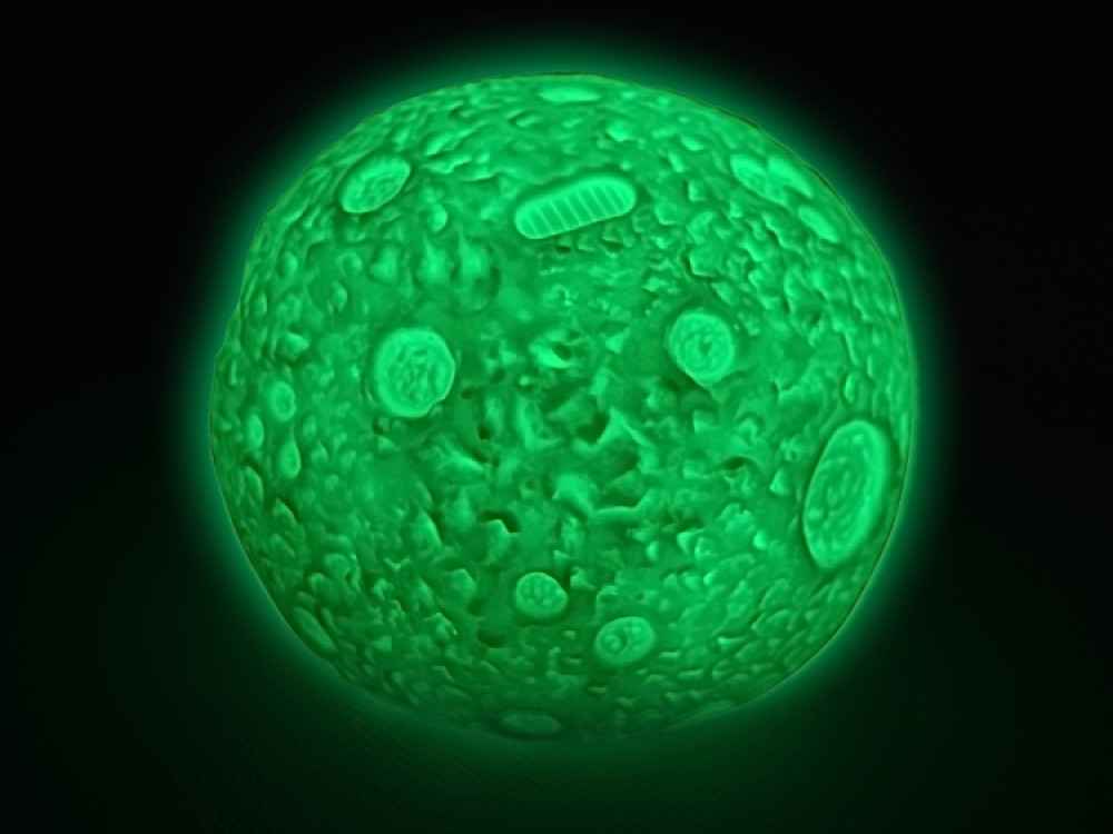 Colour changing moon rock with remote