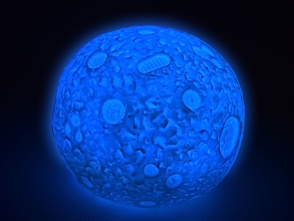 Colour changing moon rock with remote