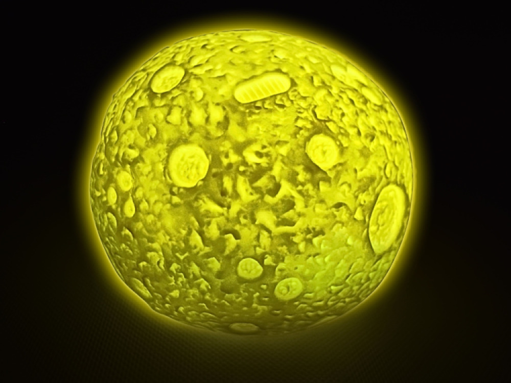 Colour changing moon rock with remote