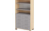 High wardrobe with shelves and drawers. Grey. Fresh Collection