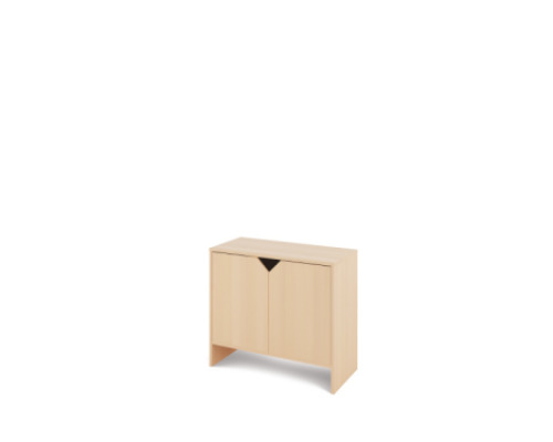 Storage Unit M with shelves + doors - Beech