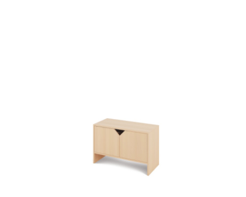 Storage Unit S with shelves + doors - Beech