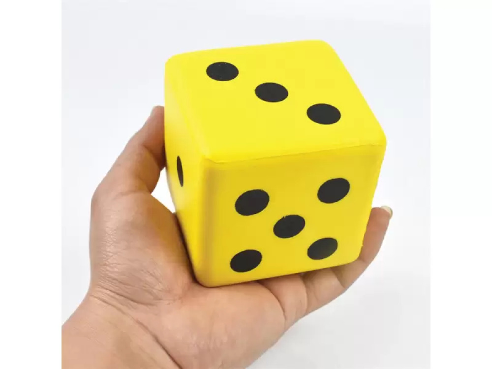 Foam dice with dots