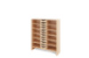 Storage Unit XL with shelves + shallow wooden trays - Eko