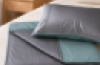 Light Weight Breathable Bamboo Fabric Weighted Blanket and Pillow Case 4kg | Grey/Green