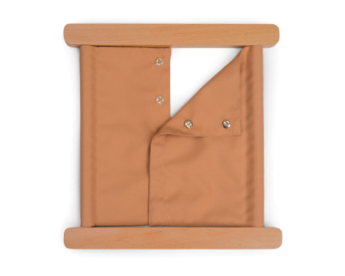 Montessori Aid. Exercise frame with press-studs