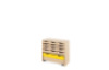 Storage Unit M with shallow wooden trays + container - Eko