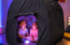 Black Sensory Pop Up Tent for Den Making with Carry Case 105cm