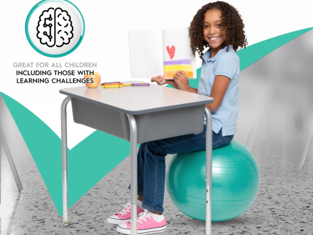 45cm Balance Ball No-Roll Weighted Seat-Green