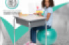 45cm Balance Ball No-Roll Weighted Seat-Green