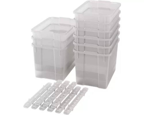 Extra large plastic containers with runners - transparent - 09