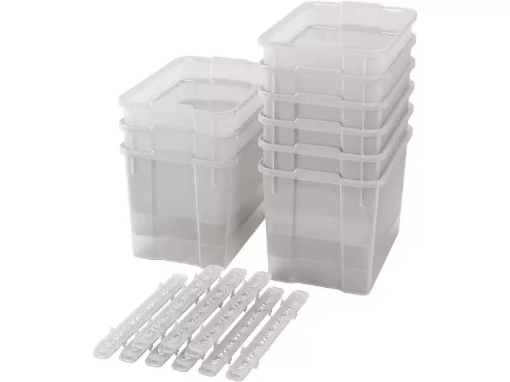 Extra large plastic containers with runners - transparent - 09