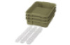 Small plastic containers with runners - eco light green - 03