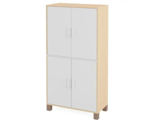 A tall wardrobe with two pairs of doors. White. Fresh Collection