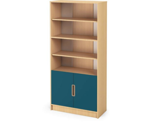 Tall Cabinet 92 with doors - Type D - Emerald blue