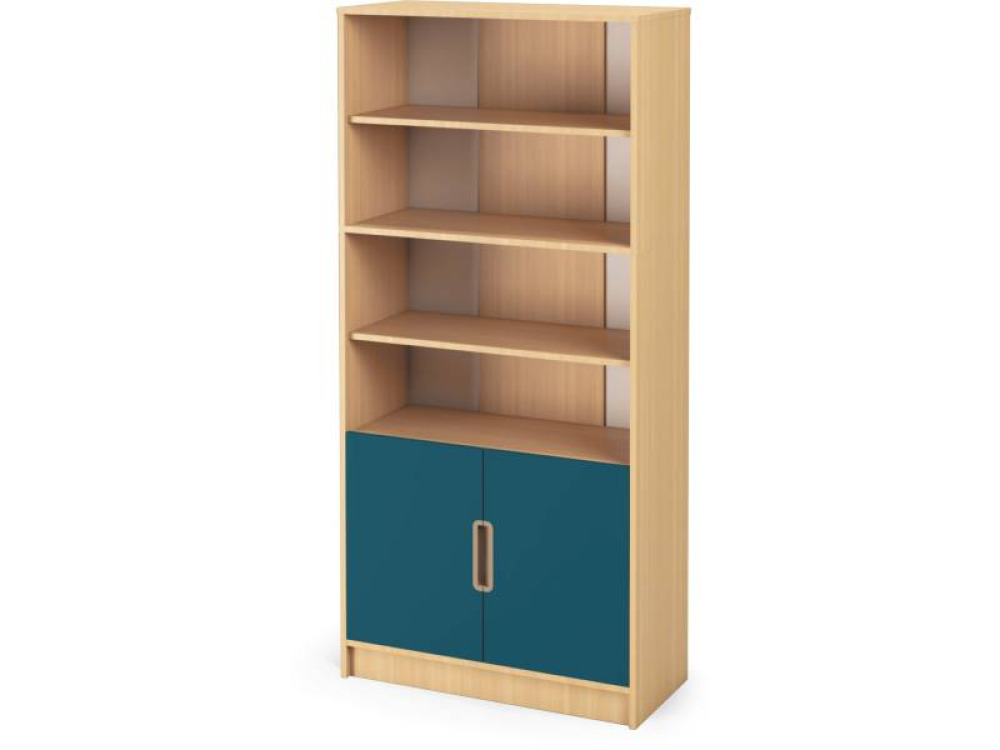 Tall Cabinet 92 with doors - Type D - Emerald blue